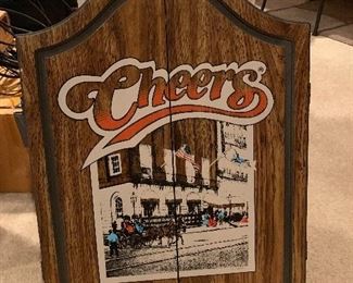 Cheers dart board and cabinet 