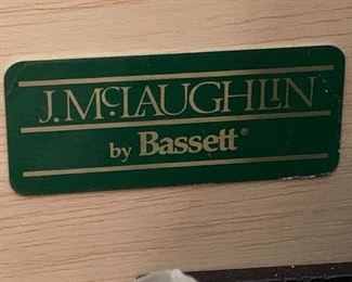 J. McLaughlin by Bassett bedroom furniture 