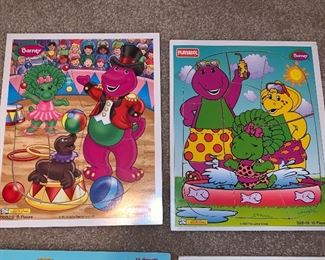 Playskool wooden Barney puzzles