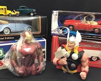 Model Cars & Collectible Thor and Ironman Figures https://ctbids.com/#!/description/share/189865