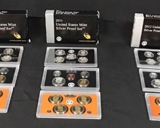 3 United States Mint Silver proof set's https://ctbids.com/#!/description/share/189885