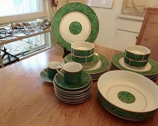 Imperial Malachite dinnerware from Neiman Marcus