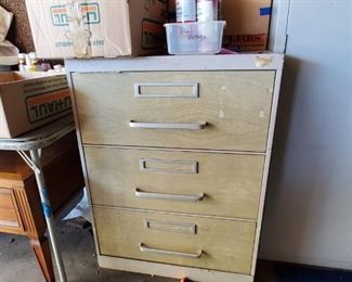 Genuine vintage metal pattern cabinet