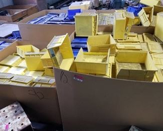 2 Pallets of Yellow and Blue Akro Bins