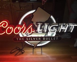 Neon New Jersey Coors Light Sign