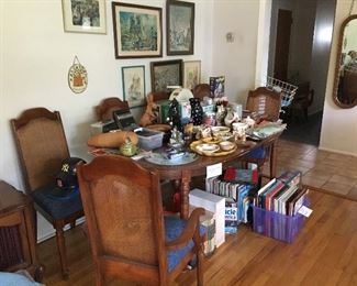 dining set and six chairs