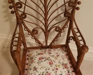 Childs or Dolls Wicker Chair 