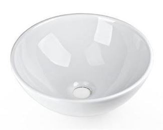 Round White Sink 13 In. in Diameter
