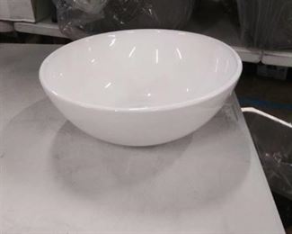 Round White Sink 13 In. in Diameter