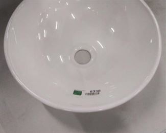 Round White Sink 13 In. in diameter.
