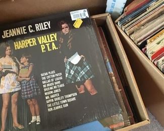Boxes and boxes of 33 vinyl records from the 50's and 60's.
