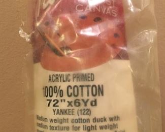 Never opened rolled cotton  canvas.