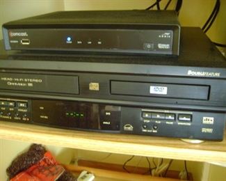 Dual VHS and DVD player.