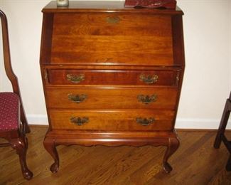 Slant front secretary desk