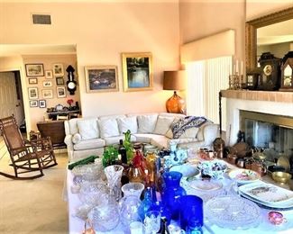 Loaded with Glass, Brass, Clocks & Quality Furnishings.