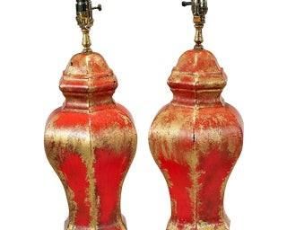 red lamps