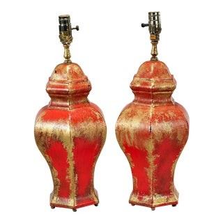 red lamps