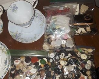 Lots of vintage buttons.