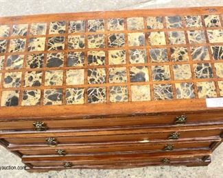  Contemporary 4 Drawer Bachelor Chest with Marble Decorated Style Top

Auction Estimate $100-$300 – Located Inside 