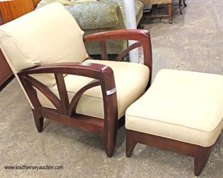  2 Piece Modern Design Arm Chair and Footstool in a Mahogany Frame

Auction Estimate $100-$300 – Located Inside 