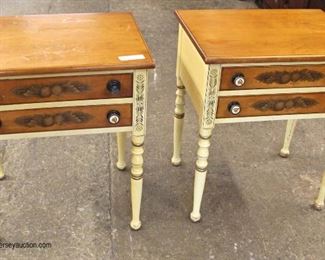 PAIR of “Hitchcock Furniture” Stenciled Natural Cherry Top Night Stands 

Auction Estimate $100-$200 – Located Inside 
