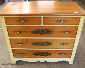 Natural Cherry “Hitchcock Furniture” Stenciled Chest 

Auction Estimate $100-$200 – Located Inside 
