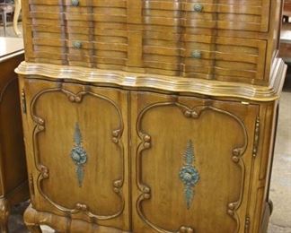 QUALITY VINTAGE “Leonardo Furniture Company” SOLID Mahogany French Provincial Style High and Low Chest 

Auction Estimate $300-$600 – Located Inside 

  
