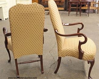 PAIR of “Southwood Furniture” Mahogany Frame Scroll Arm Queen Anne Arm Chairs 

Auction Estimate $200-$400 – Located Inside 
