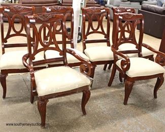 8 Piece Contemporary Mahogany Finish Dining Room Set with 2 Leaves 

Auction Estimate $300-$600 – Located Inside 
