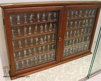 Mahogany 2 Door Display Case “Franklin Mint” The American Military Sculpture Collection with miniature Pewter Sculptures Honoring America’s Fighting Men of Every Service and Every Era 

Auction Estimate $200-$400 – Located Inside

