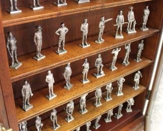 Mahogany 2 Door Display Case “Franklin Mint” The American Military Sculpture Collection with miniature Pewter Sculptures Honoring America’s Fighting Men of Every Service and Every Era 

Auction Estimate $200-$400 – Located Inside
