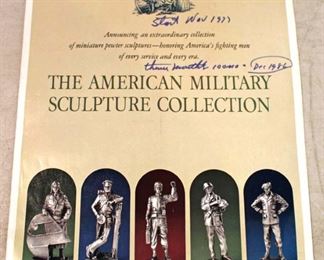 Mahogany 2 Door Display Case “Franklin Mint” The American Military Sculpture Collection with miniature Pewter Sculptures Honoring America’s Fighting Men of Every Service and Every Era 

Auction Estimate $200-$400 – Located Inside
