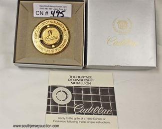 The Heritage of Ownership Medallion Cadillac in Original Box and Paperwork 

Auction Estimate $50-$100 – Located Inside 
