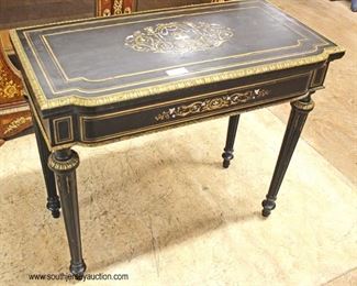 ANTIQUE French Empire Brass Inlaid Flip Top Game Table 

Auction Estimate $300-600 – Located Inside 
