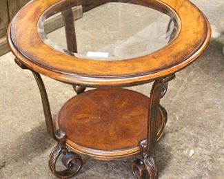 2 Piece Burl Mahogany Contemporary Decorator Glass Top and Metal Base 2 Tier Coffee Table and Lamp Table 

Auction Estimate $100-$300 – Located Inside 

