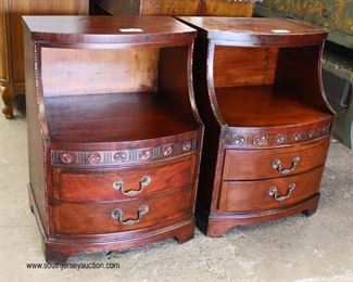 PAIR of “Kent Coffey Furniture” Mahogany 2 Drawer Night Stands 

Auction Estimate $100-$300 – Located Inside 

  
