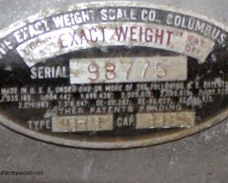 VINTAGE “Exact Weight Scale #98775” Scale 

Auction Estimate $20-$100 – Located Inside 
