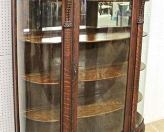  ANTIQUE Oak Claw Feet Lion Head Curve Glass China Cabinet in the Original Finish

Auction Estimate $300-$600 – Located Inside 