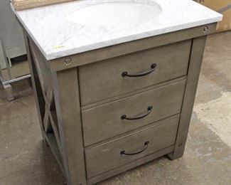  NEW “Water Creations” 30” Marble Top Rustic Style 3 Drawer Bathroom Vanity with Backsplash

Auction Estimate $200-$400 – Located Inside 