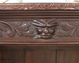  ANTIQUE Oak Open Front Bookcase with Carved Griffins and other Carvings

Auction Estimate $100-$300 – Located Inside 