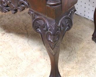  SOLID Mahogany Chippendale Style Ball and Claw Rope Carved and Carved Low Boy

Auction Estimate $100-$300 – Located Inside 