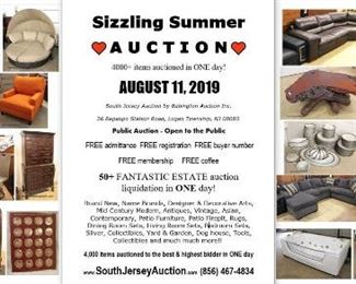 August 11th Sunday Auction at South Jersey Auction by Babington Auction Inc.