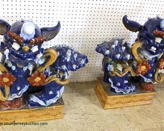  PAIR of Porcelain Foo Dogs  (approximately 30” high)

Auction Estimate $300-$600 – Located Inside 