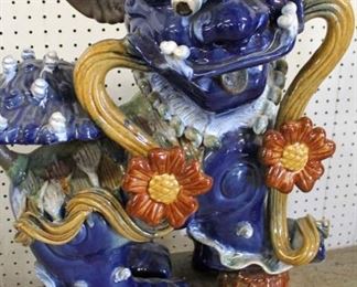  PAIR of Porcelain Foo Dogs  (approximately 30” high)

Auction Estimate $300-$600 – Located Inside 