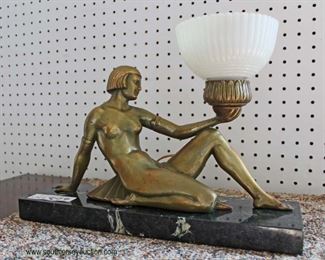  Semi Antique Art Novena Brass Figural on Marble with Original Shade Lamp

Auction Estimate $300-$600 – Located Inside

  