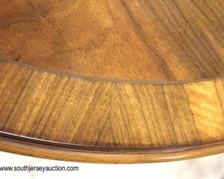  Round 44" Diameter Burl Mahogany Inlaid and Banded Table with (4) 16" Leaves attributed to Karges Furniture (table opens 108")

Auction Estimate $300-$600 – Located Inside 