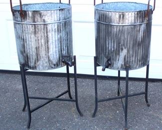  Large Selection of Galvanized Country Farm Style Wash Pails on Stands, Buckets, No. 1 Advertising Wash Bins and more

Auction Estimate $20-$100 each – Located Out Front

  