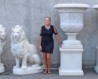  PAIR of Life Size Composition Stately Garden or Entryway Lions

Auction Estimate $500-$1000 – Located Out Front 