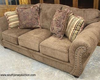  NEW Tan Upholstered Sofa with Decorative Pillows

Auction Estimate $300-$600 – Located Inside 