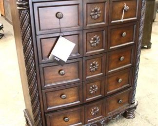  NEW “Ashley Furniture” Mahogany Finish Contemporary Carved High Chest and Low Chest with Faux Marble Top and Mirror

Auction Estimate $300-$600 – Located Inside 